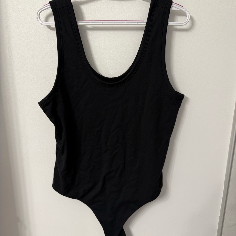 Seamless scoop tank Bodysuit black xxl